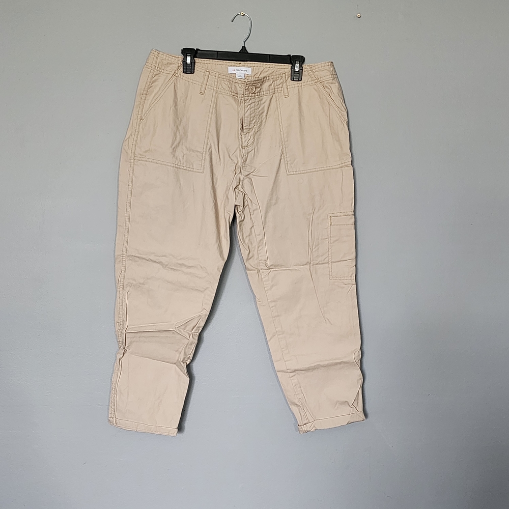 Womans Plus Liz Claiborn Tan Cargo Pants